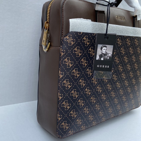New GUESS Vezzola Logo Briefcase - Picture 7 of 15